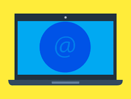 email icon on a laptop